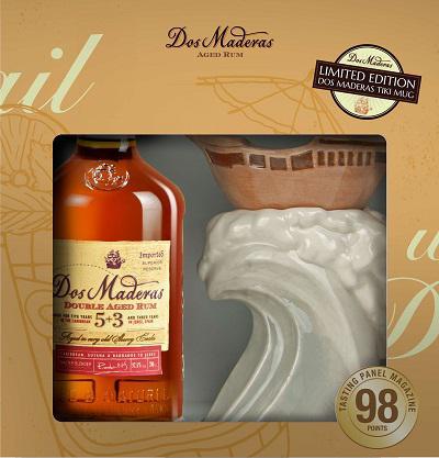 Rum Gift Box Dos Maderas & Point Glass Wine with Spirits Tiki –