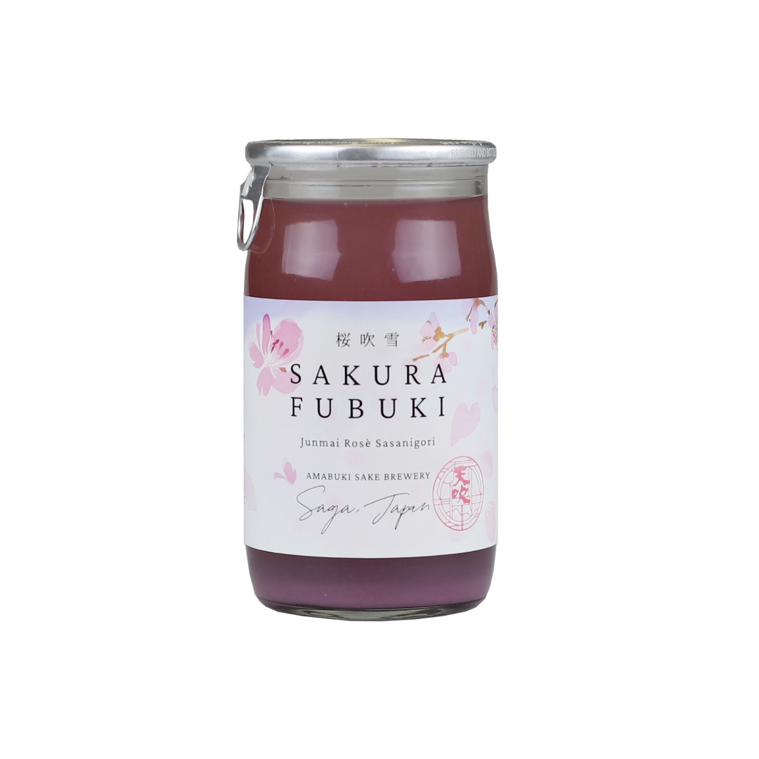 Sake Amabuki Junmai Rose Nigori Sakura Fubuki 